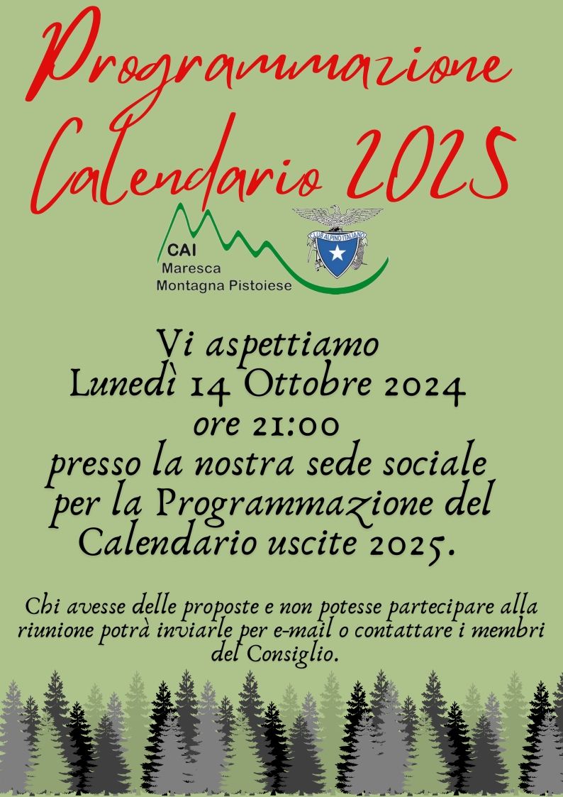 Programmazione Calendario 2025